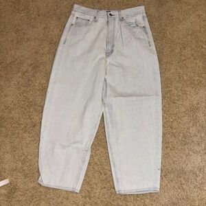 EDWIN DANI capri Barrel ankle Jean light wash cropped size 30